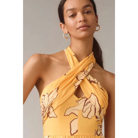 Anthropologie Hutch Floral Halter Maxi Dress US 2 NWT - Picture 2 of 4